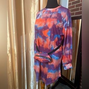 Tie-dye Tunic Dress with coin bag